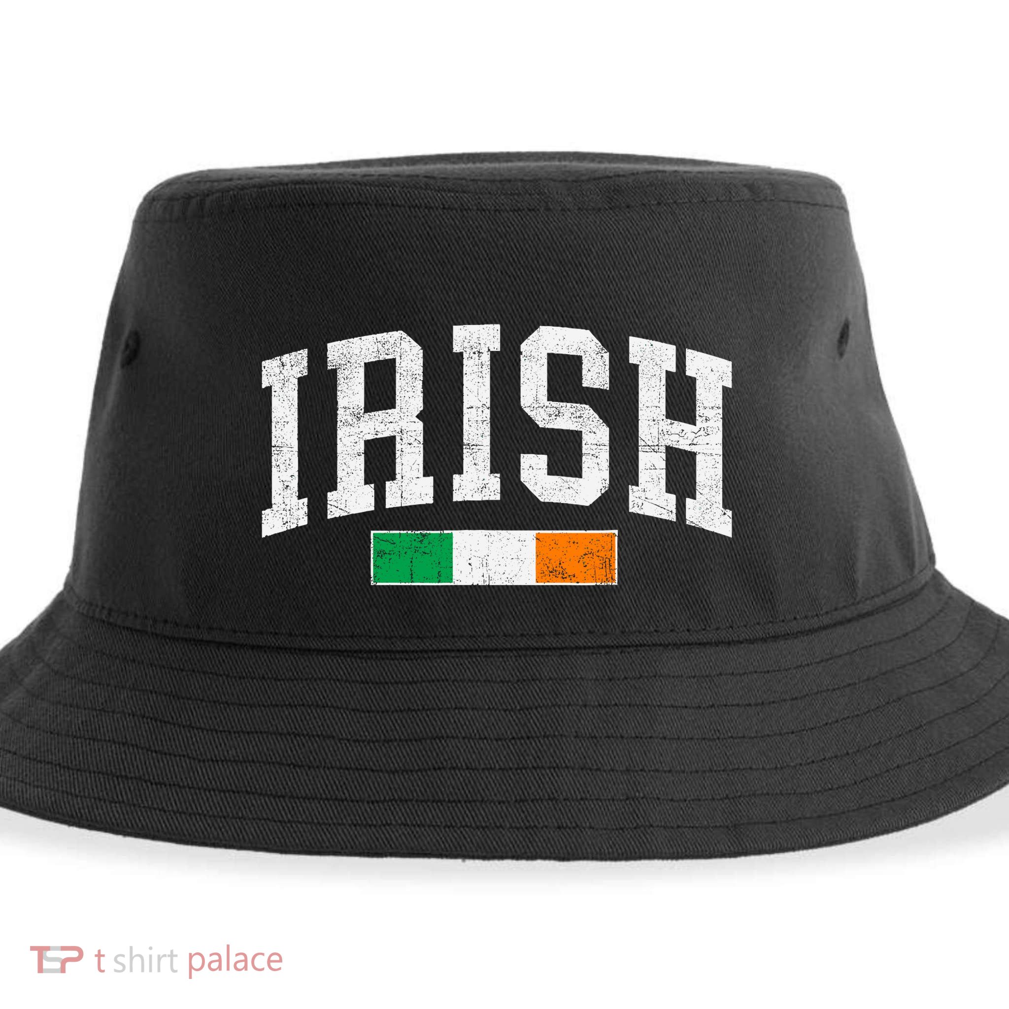 Vintage Irish Flag St Patricks Day Retro Ireland Souvenir Sustainable Bucket Hat