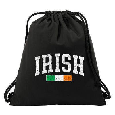 Vintage Irish Flag St Patricks Day Retro Ireland Souvenir Drawstring Bag