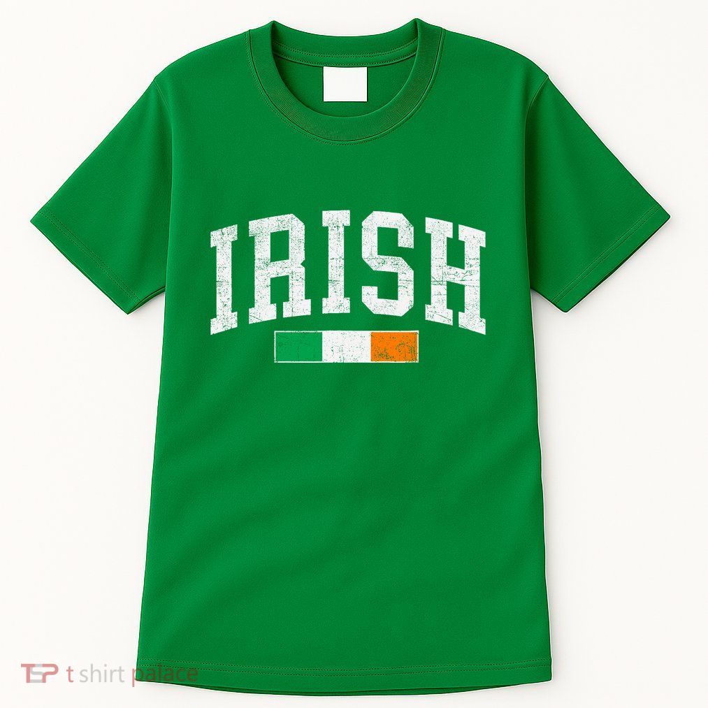 Vintage Irish Flag St Patricks Day Retro Ireland Souvenir Tall T-Shirt