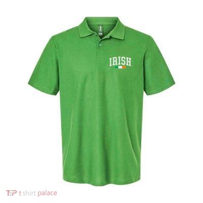 Vintage Irish Flag St Patricks Day Retro Ireland Souvenir Polo