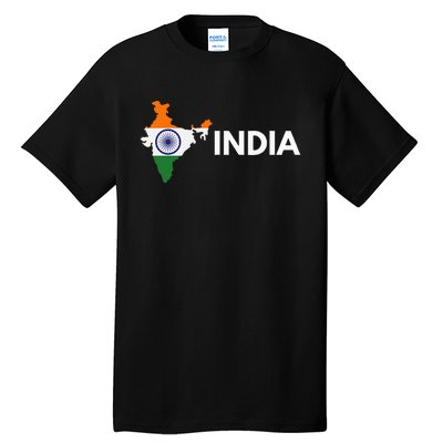 Vintage India Flag Indian Outdoor Trip In India Tall T-Shirt