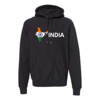 Vintage India Flag Indian Outdoor Trip In India Premium Hoodie