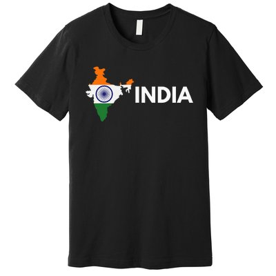 Vintage India Flag Indian Outdoor Trip In India Premium T-Shirt