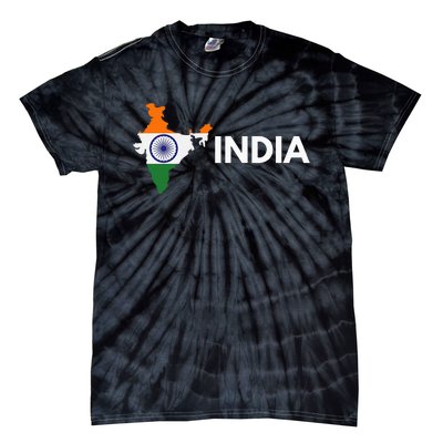 Vintage India Flag Indian Outdoor Trip In India Tie-Dye T-Shirt