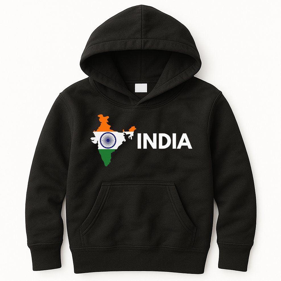 Vintage India Flag Indian Outdoor Trip In India Kids Hoodie
