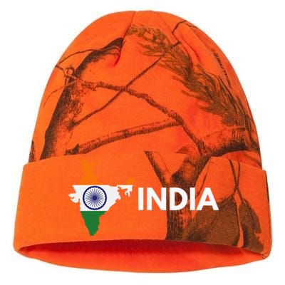 Vintage India Flag Indian Outdoor Trip In India Kati Licensed 12" Camo Beanie