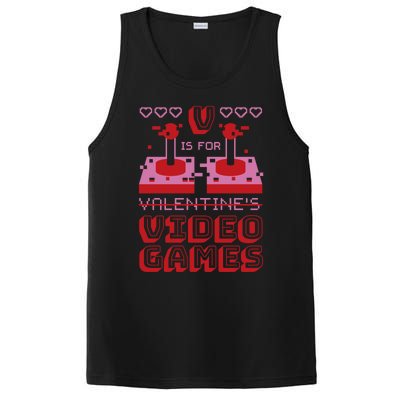 V Is For Video Games Funny Gamer Gift For Valentines Day Gift PosiCharge Competitor Tank