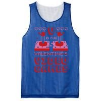 V Is For Video Games Funny Gamer Gift For Valentines Day Gift Mesh Reversible Basketball Jersey Tank