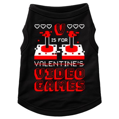 V Is For Valentine's Day Funny Video Game Gamer Doggie Tank