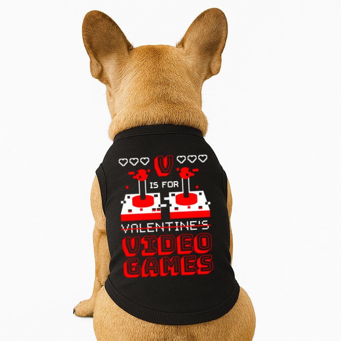 V Is For Valentine's Day Funny Video Game Gamer Doggie Tank