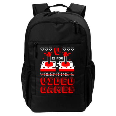 V Is For Valentine's Day Funny Video Game Gamer Backpack
