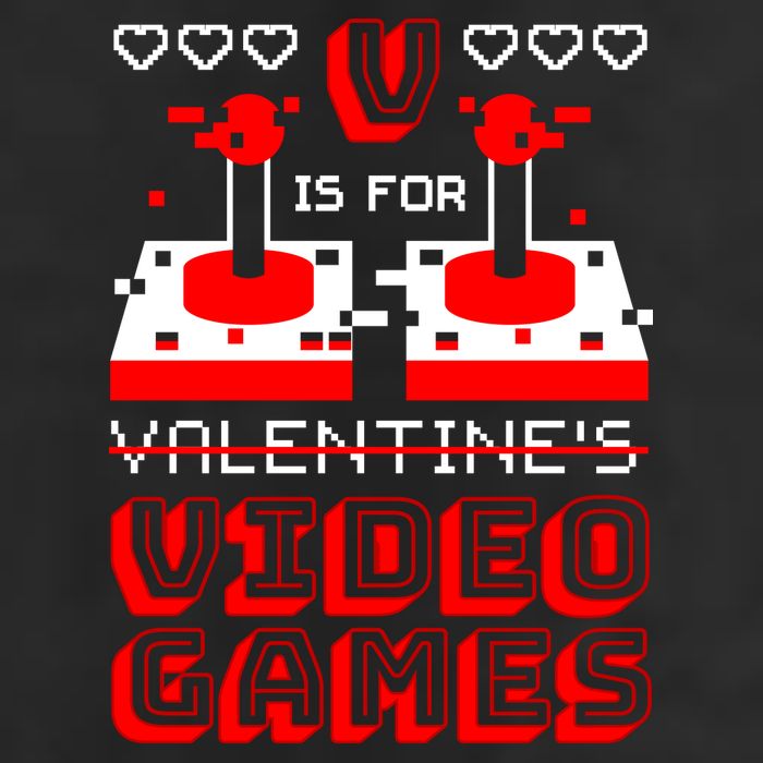 V Is For Valentine's Day Funny Video Game Gamer 15oz Campfire Ceramic Mug