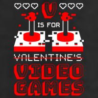 V Is For Valentine's Day Funny Video Game Gamer Beanie