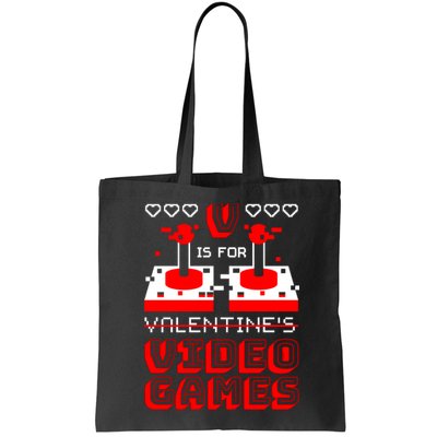 V Is For Valentine's Day Funny Video Game Gamer Bag
