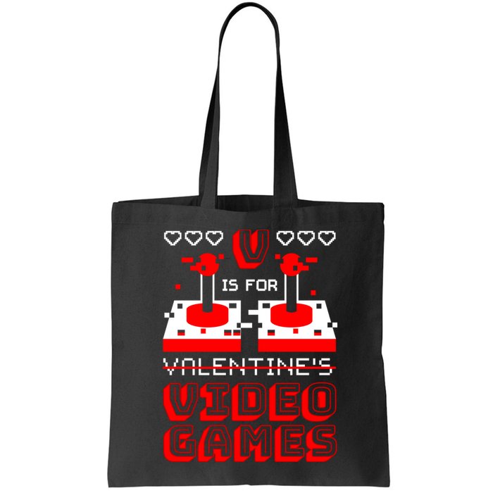 V Is For Valentine's Day Funny Video Game Gamer Bag