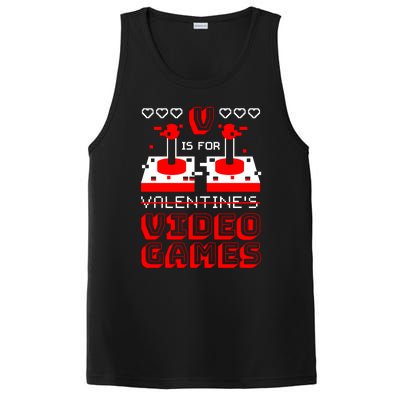 V Is For Valentine's Day Funny Video Game Gamer PosiCharge Competitor Tank