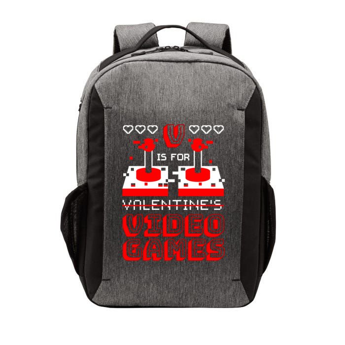 V Is For Valentine's Day Funny Video Game Gamer Vector Backpack