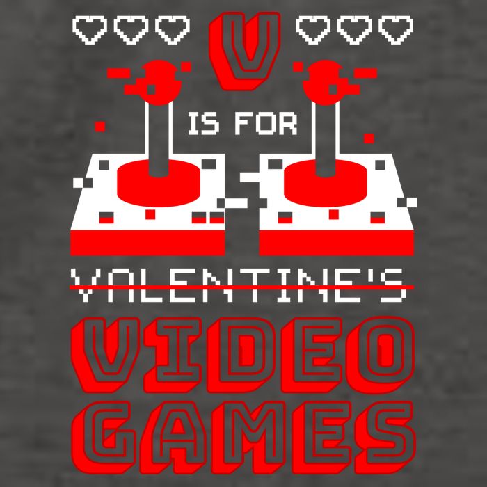 V Is For Valentine's Day Funny Video Game Gamer Vector Backpack