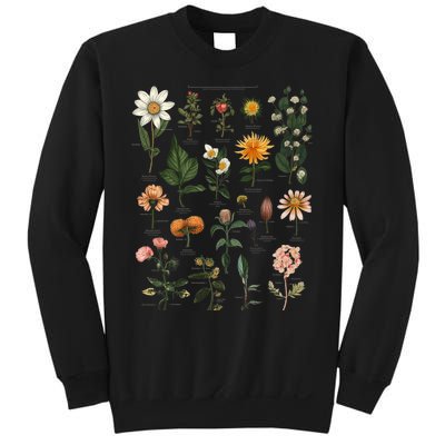 Vintage Inspired Flower Botanical Chart Tees Sweatshirt