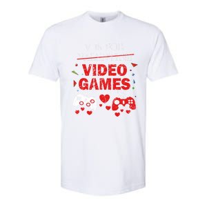 V Is For Video Games Funny Valentines Day Gamer Gift Softstyle CVC T-Shirt