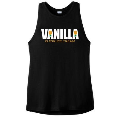 Vanilla Is For Ice Cream Upside Down Pineapple Swinger Theme Great Gift Ladies PosiCharge Tri-Blend Wicking Tank