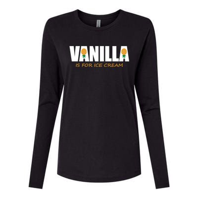 Vanilla Is For Ice Cream Upside Down Pineapple Swinger Theme Great Gift Womens Cotton Relaxed Long Sleeve T-Shirt