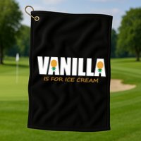 Vanilla Is For Ice Cream Upside Down Pineapple Swinger Theme Great Gift Golf Towel