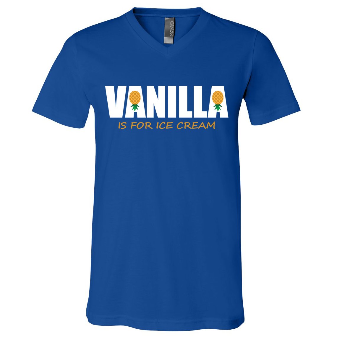 Vanilla Is For Ice Cream Upside Down Pineapple Swinger Theme Great Gift V-Neck T-Shirt