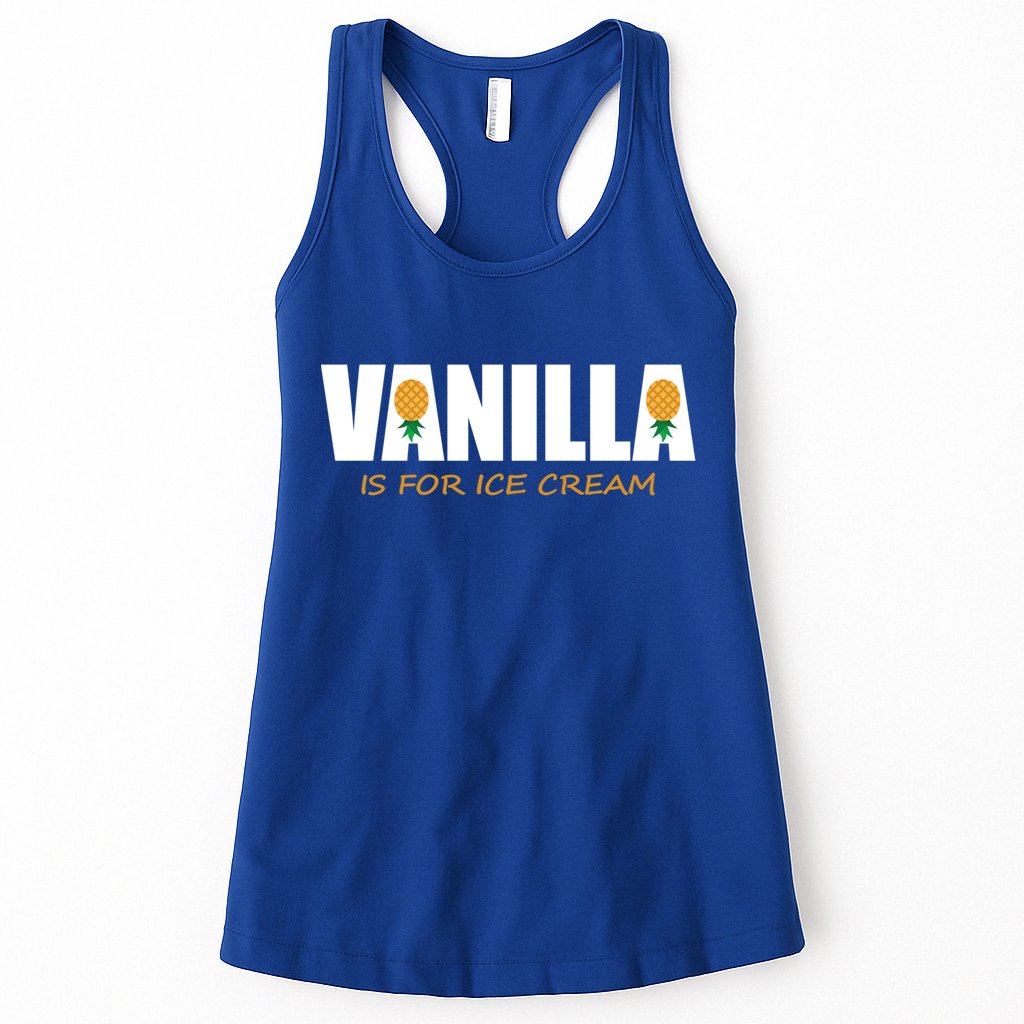 Vanilla Is For Ice Cream Upside Down Pineapple Swinger Theme Great Gift Womens Tank Top