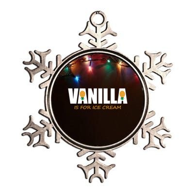 Vanilla Is For Ice Cream Upside Down Pineapple Swinger Theme Great Gift Metallic Star Ornament