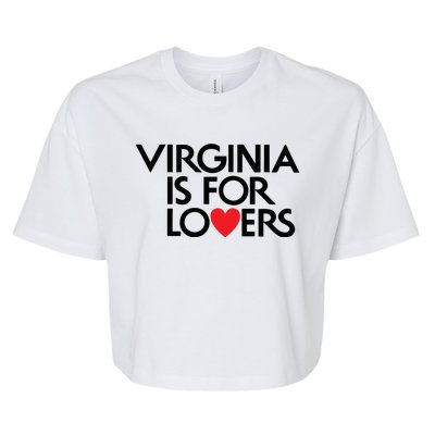 Virginia Is For Lovers Love Gift Virginia State Bella+Canvas Jersey Crop Tee