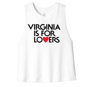 Virginia Is For Lovers Love Gift Virginia State Women's Racerback Cropped Tank