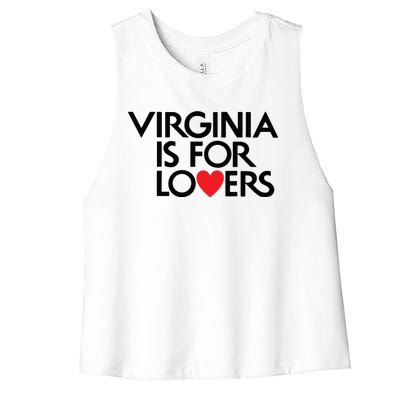 Virginia Is For Lovers Love Gift Virginia State Women's Racerback Cropped Tank