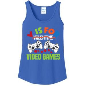 V Is For Video Games Funny Valentines Day Gamer Gift Ladies Essential Tank