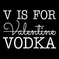 V Is For Vodka Funny Valentines Day 16 in Basic Backpack
