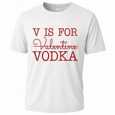 V Is For Vodka Funny Valentines Day Performance Shirt