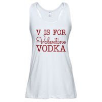 V Is For Vodka Funny Valentines Day Ladies Essential Flowy Tank