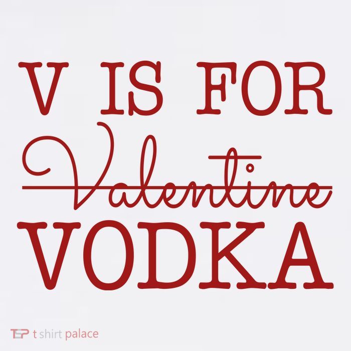 V Is For Vodka Funny Valentines Day Magnet