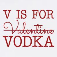 V Is For Vodka Funny Valentines Day Baby Bodysuit