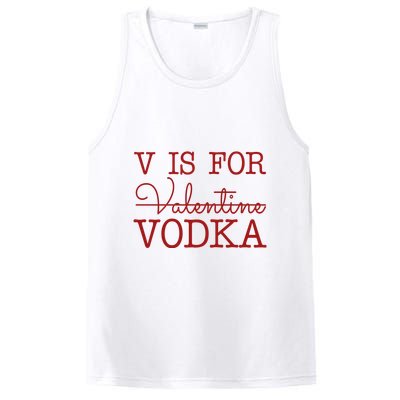V Is For Vodka Funny Valentines Day PosiCharge Competitor Tank