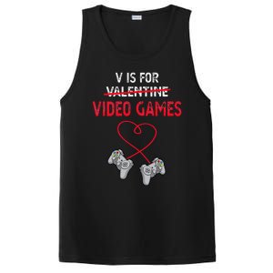 V Is For Valentine Video Games Gift For Gamers Him Or Her PosiCharge Competitor Tank