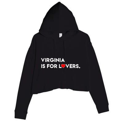 Virginia Is For The Lovers Funny Cool Crop Fleece Hoodie