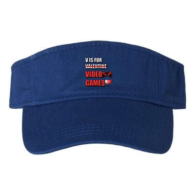V Is For Video Games Funny Valentines Day Gamer Cool Gift Visor