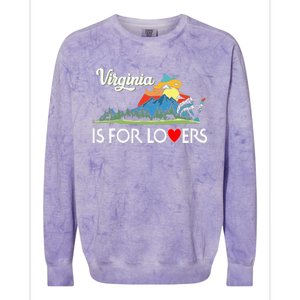 Virginia Is For The Lovers For  Women Colorblast Crewneck Sweatshirt