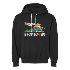 Virginia Is For The Lovers For  Women Garment-Dyed Fleece Hoodie