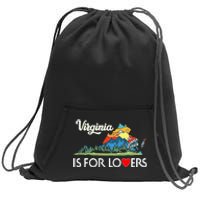 Virginia Is For The Lovers For  Women Sweatshirt Cinch Pack Bag