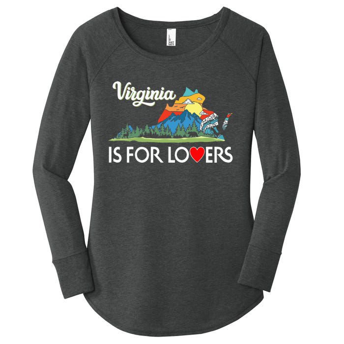 Virginia Is For The Lovers For  Women Women's Perfect Tri Tunic Long Sleeve Shirt