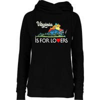 Virginia Is For The Lovers For  Women Womens Funnel Neck Pullover Hood