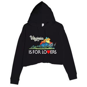 Virginia Is For The Lovers For  Women Crop Fleece Hoodie