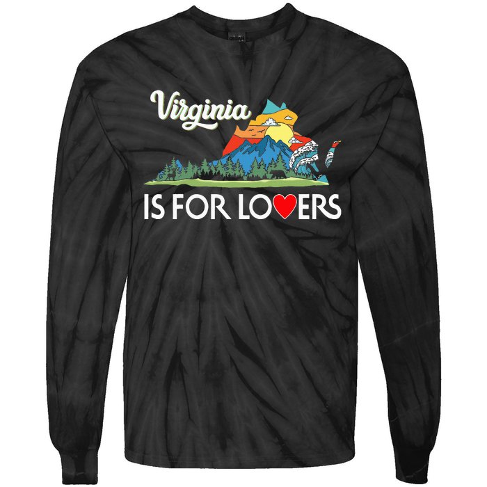 Virginia Is For The Lovers For  Women Tie-Dye Long Sleeve Shirt